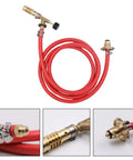 Premium Replaceable Propane Torch For Welding And Brazing With Self Ignition Lock, Ergonomic Brass Gas Flamer Kit hose and nozzle
