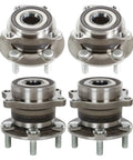 Front and Rear Wheel Hub Bearing Assemblies with ABS Replacement for 2010 2014 Subaru Outback and 2010 2014 Subaru Legacy 4-piece set