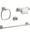 Grand Towel Ring In Vibrant Brushed Nickel, Transitional Style Bath Accessory That Plays Nice With Faucets And Shower Components