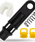 Beefed Up Durable Transmission Shifter Linkage Cable Bushing Repair Kit For GMC Chevy Silverado 1500 2500 3500 Buick Cadillac Dodge RAM Gear Shift Cord Replacement Set Polyurethane, showing components including bushings and spring.