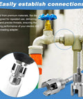 2 In 1 Pipe Threading Tool For Internal And External Threads With Dual End One Half Inch NPT And Three Quarter Inch NPT Dies Works With Power Drills For Fast DIY Plumbing Rethreads No Tool Swapping in use with drilled pipe