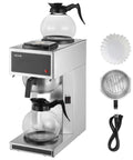 Commercial Drip Coffee Maker Built For Busy Kitchens With 12 Cup Capacity Dual Warmer Plates Two Glass Carafes Stainless Steel Brew Unit Fast 6 Minute Pot Ideal For Restaurant Office Coffee Shop And Home Use