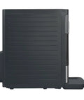 Side view of Snag This No Hassle Countertop Ice Maker That Cranks Out 33 Pounds Of Chewable Nugget Ice Daily in black stainless finish.