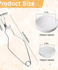 Product size details of Top Shelf Graphite Crucible Set For Melting Metal Includes Six Heavy Duty Clay Pots And Two Heat Proof Casting Tongs.
