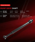 Front Driveshaft 40.25 Inch Prop Shaft For Ford F250 F350 F450 Super Duty 2011 2016 4WD 4x4 Replacement Part For F Series Heavy Duty Trucks Beefed Up Premium Quality OEM Grade Front Drive Shaft For Maximum Strength And Smooth Operation. steel front driveshaft with CV joints, 40.25 inch length