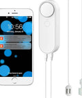 Dual Probe Water Leak Detector With WiFi, 2 In 1 Water Level Alarm, smartphone app notification, and dual detection line