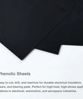 Black Phenolic Sheets Pack Of Three 12x12 Inch Panels 1/8 Inch Thick Laminated Resin Plate Board For Electronics Fixtures DIY Projects Crafts And Pro Grade Crafting, stacked