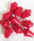 Fencing Practice Sword Tips For Foil And Epee, Rubber Replacement Tips With Blunt Ends, Wear-Resistant Rubber Construction, Pack of 10 Red Tips