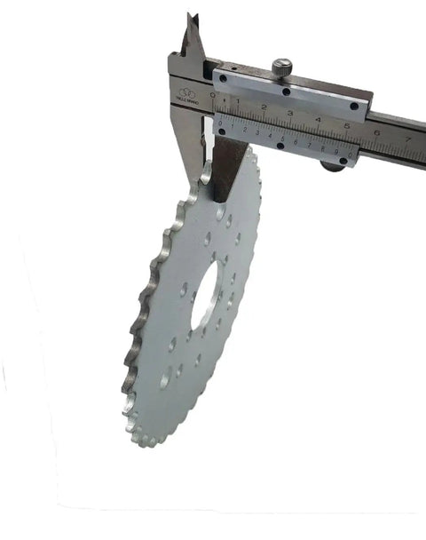 Beefed Up 36 Tooth Sprocket And Installation Kit For 80cc Gas Motorized Bicycle with caliper measurement, high-grade steel