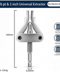Professional Grade Heavy Duty Broken Pipe Extractor Tool for Electric Drill, 4/6 pt & 1 inch compatible, durable design