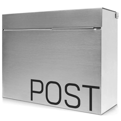 Modern Wall Mounted Mailbox In Rust Resistant Stainless Steel Built For Outdoor Use Weatherproof And Durable