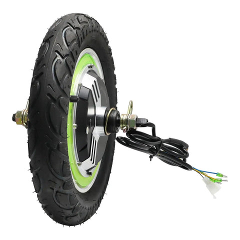 Level Up Your Ride With This Dope 12 Inch 36V 500W Brushless Hub Motor Rear Wheel with pneumatic tire and M14 axle.