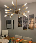Chandelier with dimmable T10 Edison LED tubular bulb 4000K daylight white dope vintage filament light 60W equivalent E26 base