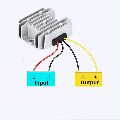 Waterproof 12V 24V To 6V Buck Converter 60W 10A Max Output for car electronics with aluminum case and silicone seal