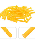 Yellow Plastic Wall Anchors Kit, 200 Pcs Self Drilling Drywall Plugs For Hollow Walls with close-up details of durable design.