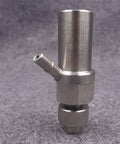 Waterjet mixing chamber and abrasive body, stainless steel, front view
