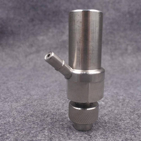 Waterjet mixing chamber and abrasive body, stainless steel, front view