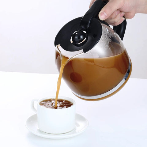 Pouring coffee into cup with 12 Cup Glass Replacement Carafe For Mr Coffee 12 Cup Coffee Makers SK12 SK13 EHX23 JWX31 SJX23 SJX39