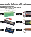Various battery models compatible with RC Car Battery Charger For NiMH NiCd Packs With Smart Balanced Charging, Overload Protection