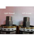 Beefy 360 Rotary Swivel Joint For Water Air And Oil Systems, 1 Inch Brass Coupling With Left Thread, Heavy Duty DN25, HD25, 360 Degree Rotation Union, Spray Connector, right and left thread fittings shown