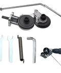 Upgraded Nibbler Metal Cutter Drill Attachment with tools for sheet metal cutting, designed for portable electric drill use.