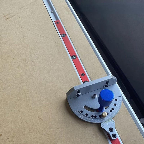 30 Type T Track Aluminum Miter Jig With Stop For Router Table And Bandsaw Projects, Durable Anodized Accessory in use