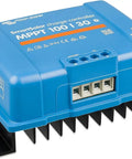 SmartSolar MPPT Charge Controller with Bluetooth for 100V 12/24V systems, 30 Amp output, blue compact design, top view