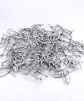 Heavy Duty Galvanized Steel 7/8 Inch Cable Management Rings, No Sweat Nail In Wire Organizers For Electrical And Low Voltage Lines, Pro Grade Wrapping Supports 100 Pack piled together.