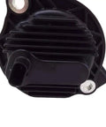 Top Shelf Direct Bolt Electric Oil Pump For Tesla Model S X 3 Y 2016 To 2023 No Sweat Drop In Replacement With Steel Reinforced Abs Housing Black Finish Part 110820200K close-up view of the black molded housing.