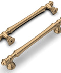 Champagne Bronze Cabinet Pulls Set 5 Inch 128mm Hole Center 10 Pack Kitchen Cabinet Hardware Handles for Bathroom Cabinets Dressers and Drawers