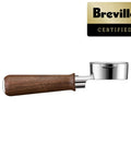 Top Shelf 58mm Bottomless Portafilter With Smooth Walnut Grip For Breville Dual Boiler And Oracle Series Home Barista Upgrade