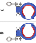 Front and back Wire Guide Pulley For Smooth Wiring And Easy Routing Nylon And Steel Cable Tray Roller Tool 25kg Capacity Dark Blue 2 Pack Quick Screw Mount Install Protective Shaft Design clamp