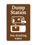 Dump Station Not Drinking Water Symbol Warning Sign, Metal Security Sign For Home, Yard, Garden, Office, Street, Road, 8x12 Inch