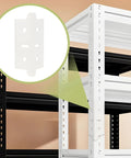 4 Pack Post Coupling Connectors For Muscle Rack Shelving System, Heavy Duty Steel Post Inserts shown on shelving columns