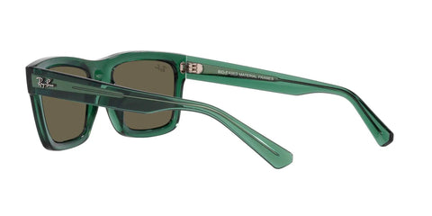 Warren Rectangular Sunglasses For Men Not Polarized 57mm Frames In Transparent Green And Brown Classic Everyday Vibe Shades