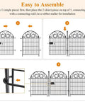 Assembly instructions for Tall Garden Dog Fence With Gate 36 Inches High 30.6 Feet Long 14 Panels Black Heavy Duty Metal