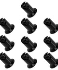 Rock Solid Heavy Duty Stainless Steel Dzus Quarter Turn Fasteners With 0.500 Inch Grip And Seven Sixteenths Inch Black Button Heads in a 10 pack