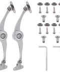 Badass 2 Pack Toy Box Hinges With Butter Smooth Soft Close Action and Ultra Strong Lid Stay Struts, 210mm zinc alloy kit with screws.