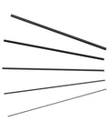 Five steel pins from Heavy Duty Steel Pin Gauge Set Minus Gage M0 50-Piece With Plastic Case 0.011 To 0.060 Inches Bearing Steel