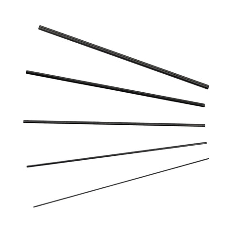Five steel pins from Heavy Duty Steel Pin Gauge Set Minus Gage M0 50-Piece With Plastic Case 0.011 To 0.060 Inches Bearing Steel