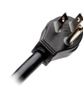 Close-up of a 3-prong plug of the 8 Outlet Flat Plug Surge Protector Power Strip With 1440 Joules UL Listed 8 Foot Cord