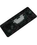 Beastly 31.5 Inch Long Gaming Mouse Pad With Non Slip Base, anime topographic map design, holding keyboard and mouse