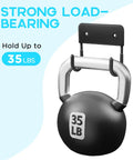 Heavy Duty Skateboard Wall Mount Hook Rack for Easy Vertical Storage holding 35 lb kettlebell