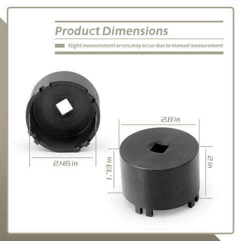 Front Differential Sundial Bearing Carrier Retainer Seal Replacement Socket Tool Swaps Right Out For Subaru Forester Impreza Wrx Sti Legacy Outback Drops Clean With No Headaches, 2.46 in and 2.8 in.
