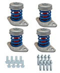 Heavy Duty Floor Mount Vibration Isolators Beat The Rattle With Rock Solid Spring Damping Mounts Finished In Rust Proof Steel For Tough Workshop Gear One Inch Deflection Handles Up To 154 Pounds set of four with bolts.