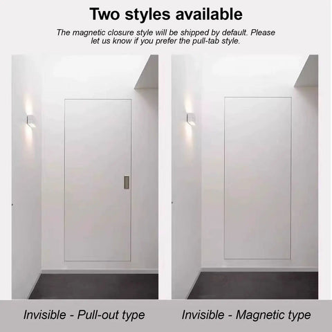 Heavy Duty Hidden Magnetic Access Panel For Wall And Ceiling Tile Cover With Detachable Inspection Door, featuring pull-out and magnetic styles.
