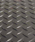 Diamond Plate Rubber Flooring Roll 3 mm Thick 4 Ft By 2 Ft Black Durable Industrial Grippy Floor Mat texture close-up