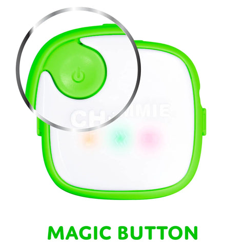 Award Winning Bedwetting Alarm For Kids And Deep Sleepers With Loud Tones And Strong Vibes Doctor Recommended Pediatric System That Cycles Through Five Alarm Sounds For Faster Nighttime Dryness. green plastic alarm button