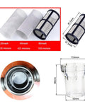 Inline Sediment Filter For Garden Hose And Pressure Washer, Three Quarter Inch Female Thread, RV Water Pump Strainer, mesh sizes