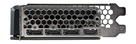 Rear view of Next Level Gaming Beast featuring PCIe 4.0 ports and honeycomb ventilation design for cooling.